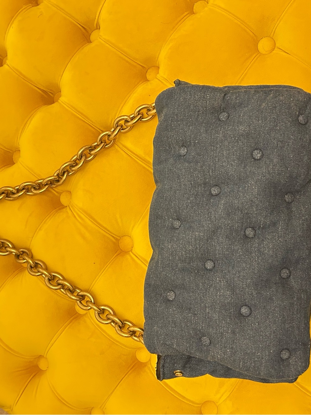 Zara Quilted Denim Handbag - Picture 15 of 16